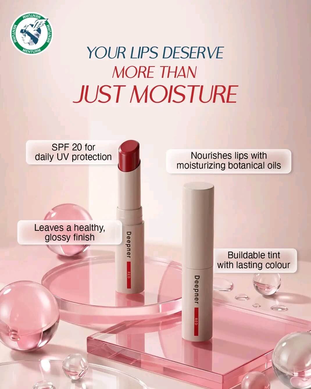 Omi Brotherhood Menturm Deepner Lip Color SPF20 - Red
