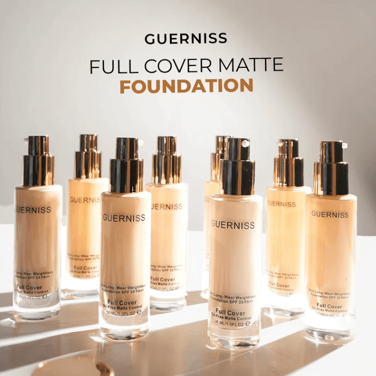 Guerniss Full Cover Matte Foundation -1.0 Porcelain  (30ml)