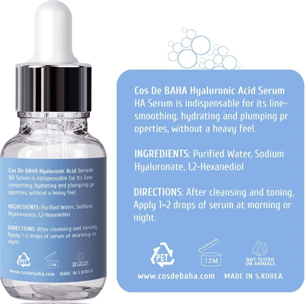 Cos De Baha Hyaluronic Acid Serum (H) 30ml
