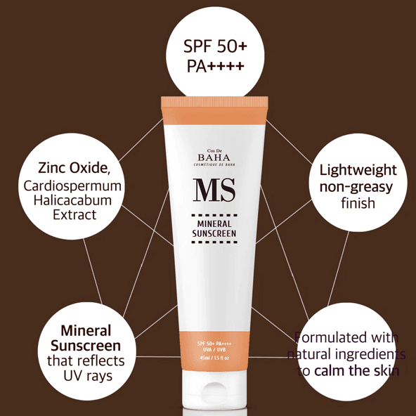 Cos De Baha MS Mineral Sunscreen SPF 50+ PA++++45ml