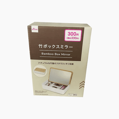 Daiso Bamboo Box Mirror