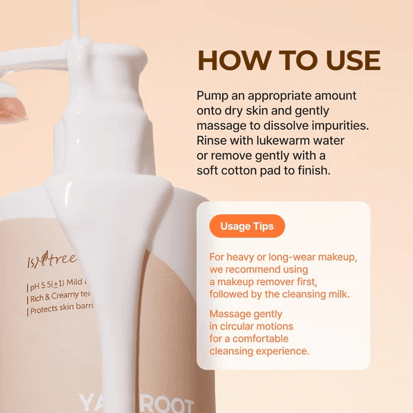 Isntree Yam Root Vegan Milk Cleanser 220ml