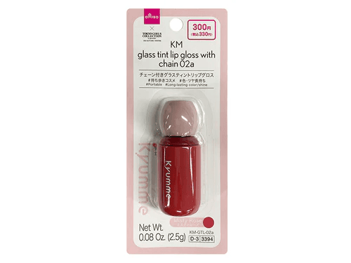 Daiso KM Glass Tint Lip Gloss with Chain 02a