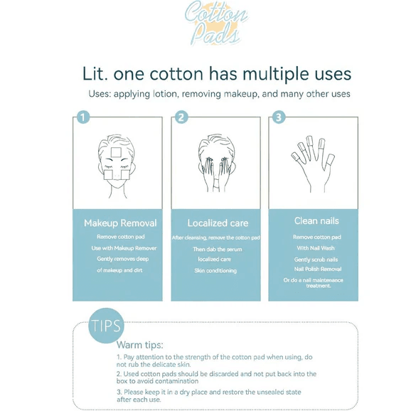 LMLTOP Cotton Pads – 80PCS [Pink]
