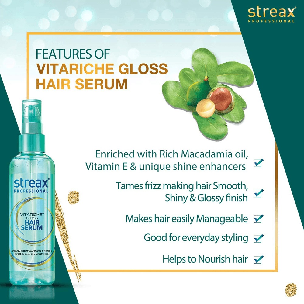 Streax Pro Vita Gloss Hair Serum 100ml