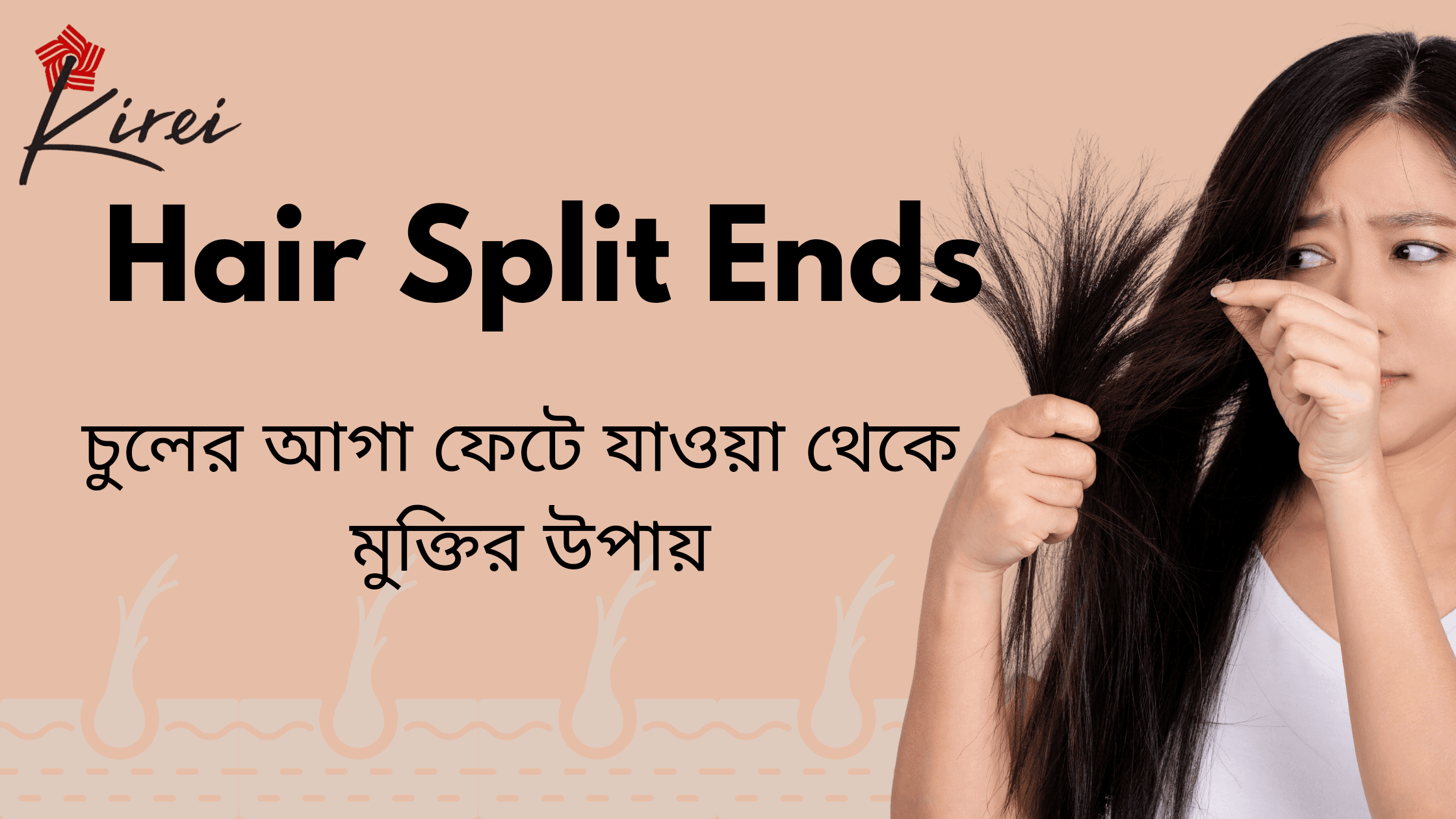 Hair split ends সমস্যার সহজ  সমাধান