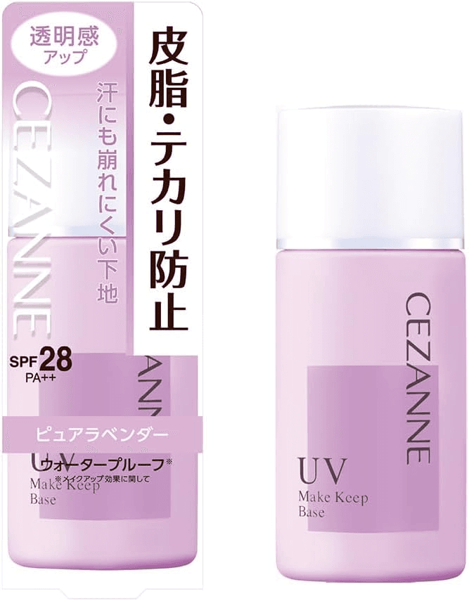 Cezanne SPF28 PA++ Sebum Anti-Shine Base Pure Lavender (30 ml) Waterproof