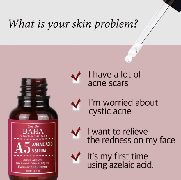 Cos De BAHA Azelaic Acid 5% Serum A5 30ml