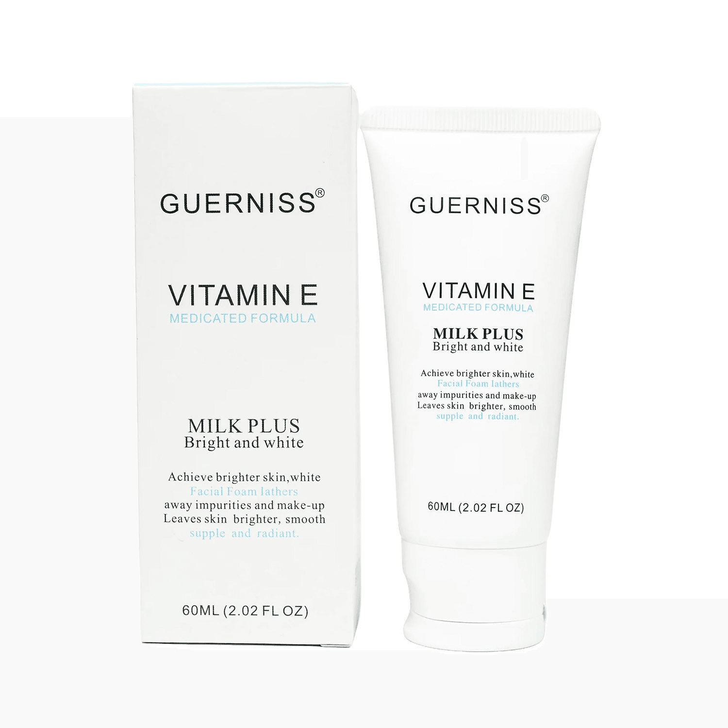 Guerniss Vitamin E Milk Plus Bright And White Facial Foam 60ml