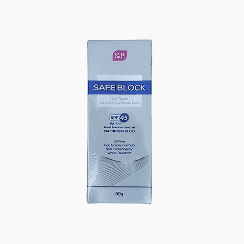 Safe Block Dry Touch Micronized Sunscreen Fluid SPF45 PA+++ 50g